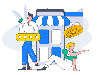 网络支付安全人物扁平矢量概念运营插画