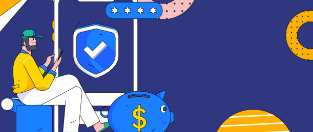 网络支付安全人物扁平矢量概念运营插画