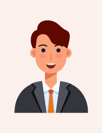 身着正装男士的证件照运营矢量插画素材