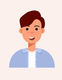 身着正装男士的证件照运营矢量插画素材
