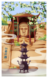 全国最大的大佛胸像四川眉山仁寿大佛