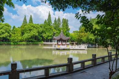 上海嘉定汇龙潭夏日风景