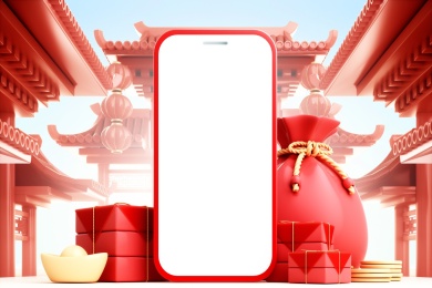 3D渲染的中国风场景