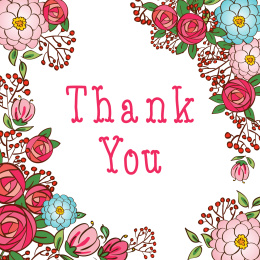 古典花卉感谢贺图