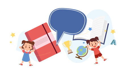 学生学习教育概念插画