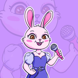 兔子唱歌简笔画图片