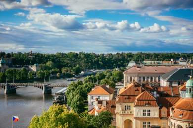 美丽的捷克布拉格与浪漫的伏尔塔瓦河风光