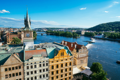 美丽的捷克布拉格与浪漫的伏尔塔瓦河风光