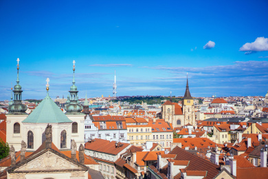 美丽的捷克布拉格老城风光