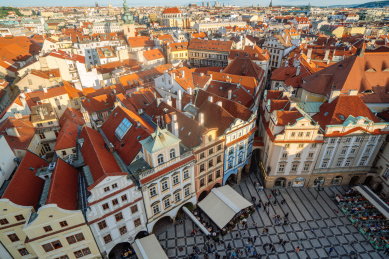 美丽的捷克布拉格老城风光