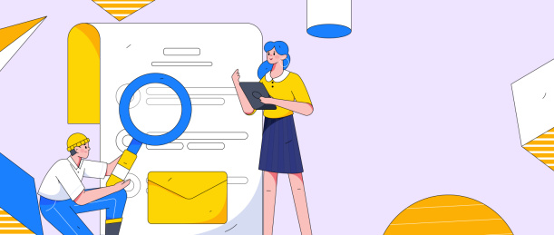 求职面试的人员扁平矢量概念运营插画