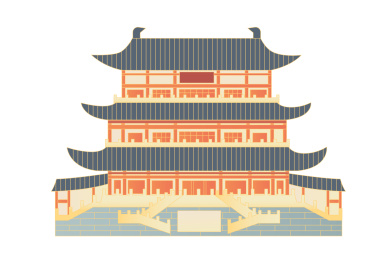 成都安顺廊桥矢量插画元素_站酷海洛_正版图片_视频_字体_音乐素材交