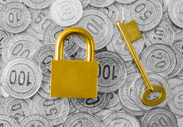 金融经济数据资金安全概念图