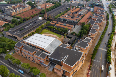 江西省景德镇市陶溪川街区航拍