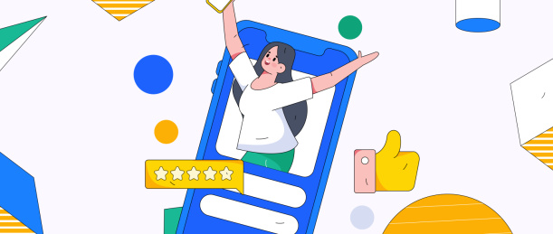 虚拟的社交概念商业扁平矢量插画