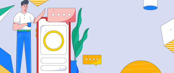 虚拟的社交概念商业扁平矢量插画