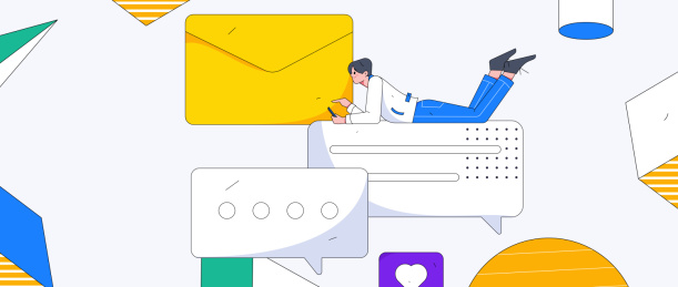 虚拟的社交概念商业扁平矢量插画