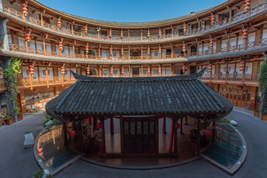 四川成都龙泉驿洛带古镇土楼建筑内部