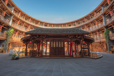 四川成都龙泉驿洛带古镇土楼建筑内部