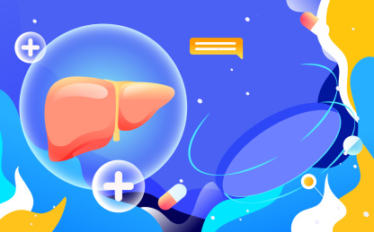 世界肝炎日医生检查肝脏治疗肝炎疾病插画