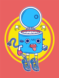 电饭煲-潮流插画