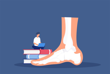 脚部骨骼医疗矢量图