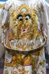 中国川剧古代内阁官员戏服白蟒袍