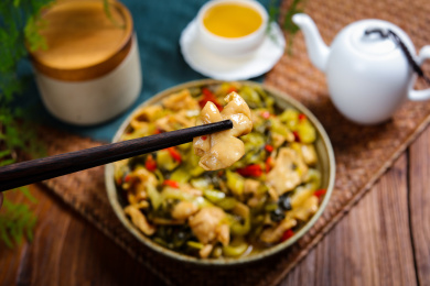 美味家常菜小炒酸菜猪大肠