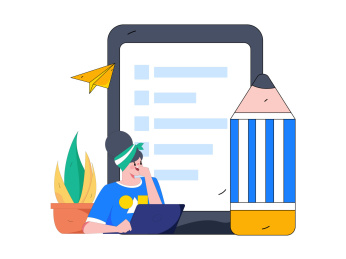 工作学习写作内容文案记者新闻报告文章插画