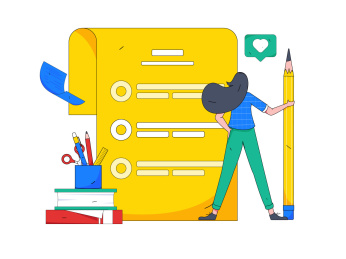 工作学习写作内容文案记者新闻报告文章插画