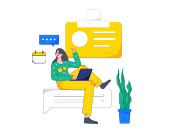 工作学习写作内容文案记者新闻报告文章插画