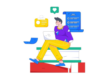 工作学习写作内容文案记者新闻报告文章插画