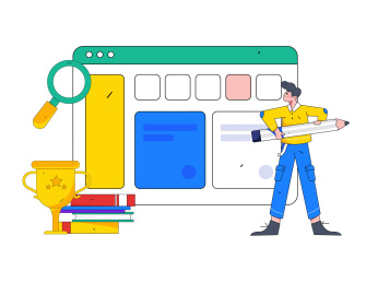 工作学习写作内容文案记者新闻报告文章插画