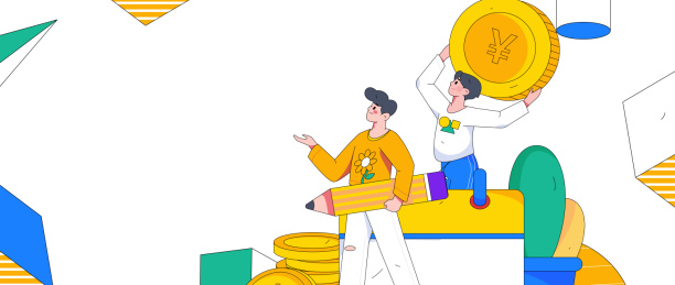 签到人物扁平矢量概念运营插画