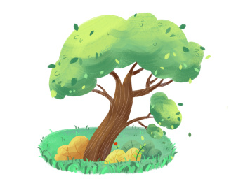 绿色大树 大树 插画