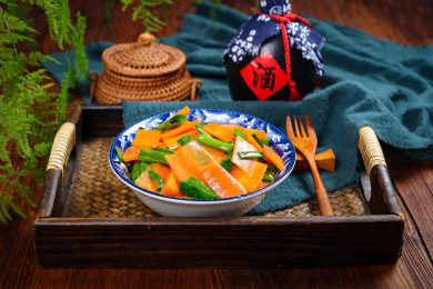 素食斋菜小炒萝卜片