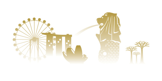 矢量新加坡地标建筑设计