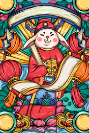 国潮兔年之兴旺发达