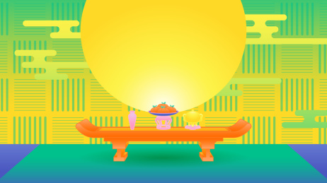 中秋祭月习俗创意背景