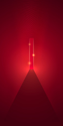 红色盛典背景金色描边数字1质感创意海报