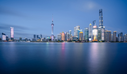 上海外滩陆家嘴夜景风光