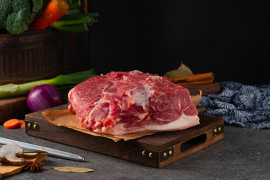 生鲜猪腿肉部分分割