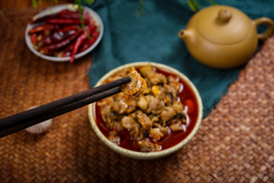 香辣美味特色小吃红油扇贝肉