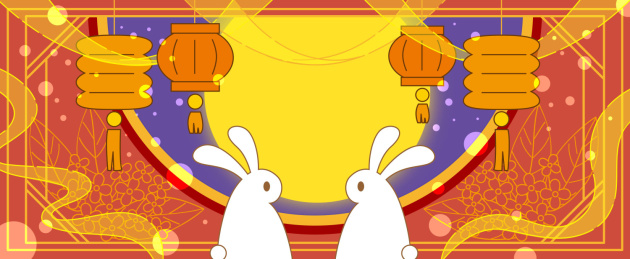 简约红色系中秋兔01