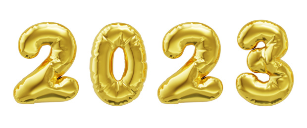 数目号码金色气球与在白色背景上