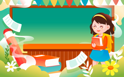 开学季学生上学学习教师节儿童学校教育插画