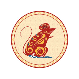 传统纹样十二生肖子鼠