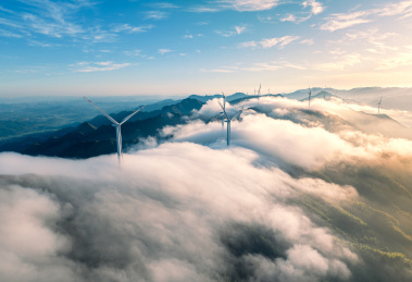 中国湖南郴州金仙寨仰天巨佛云海航拍