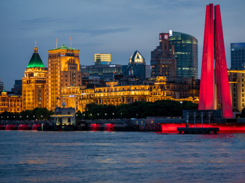 中国上海万国建筑群夜景
