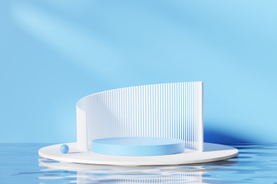 3D蓝色产品展示背景